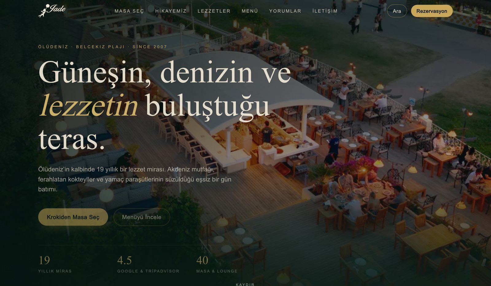 Jade Terrace web sitesinin ekran görüntüsü