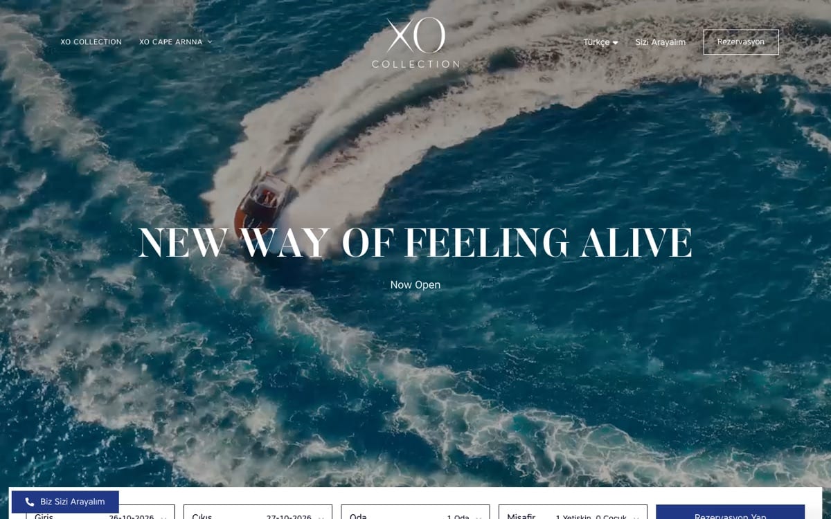 XO Collection web sitesinin ekran görüntüsü